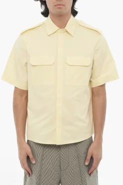Camicia Loose Fit a Maniche Corte con Doppio Taschino>Neil Barrett Sale