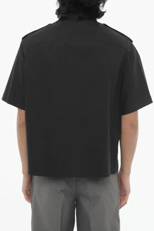 Camicia Loose Fit a Maniche Corte con Doppio Taschino>Neil Barrett Best