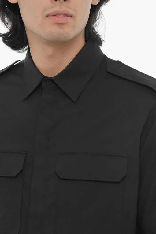 Camicia Loose Fit a Maniche Corte con Doppio Taschino>Neil Barrett Best