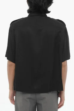 Camicia Loose Fit a Maniche Corte con Doppio Taschino>Neil Barrett Clearance