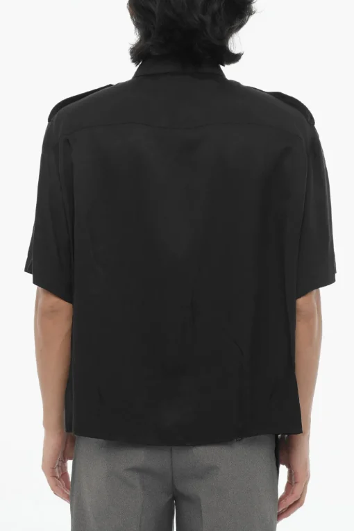 Camicia Loose Fit a Maniche Corte con Doppio Taschino>Neil Barrett Clearance