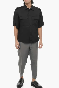 Camicia Loose Fit a Maniche Corte con Doppio Taschino></noscript>Neil Barrett Clearance