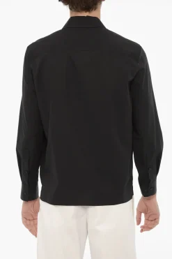 Hot Camicia Loose Fit EYELET con Collo Francese Uomo Camicie