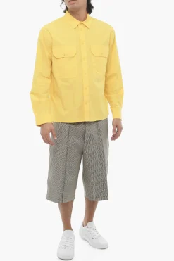 Camicia Loose Fit in Tinta Unita con Doppio Taschino></noscript>Neil Barrett Hot