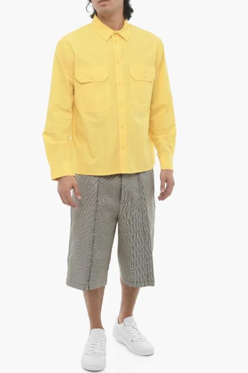 Camicia Loose Fit in Tinta Unita con Doppio Taschino>Neil Barrett Hot