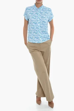 New Camicia MAJAN Bicolore Stampata Donna Camicie