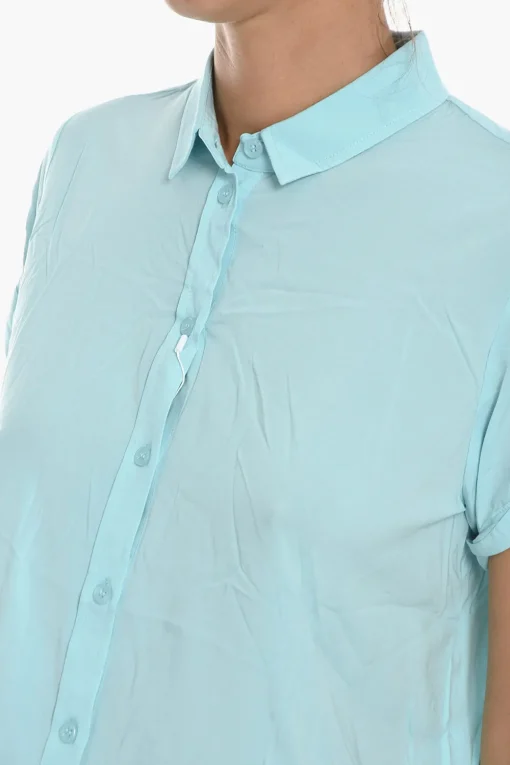 Discount Camicia MAJAN In Tinta Unita con Maica Corta Donna Camicie