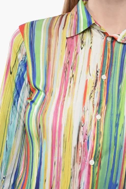 Camicia Multicolor in Jersey con Collo Francese></noscript>Dsquared2 New
