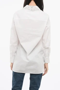 Camicia Over con Colletto Ricamato>Ermanno Scervino Discount
