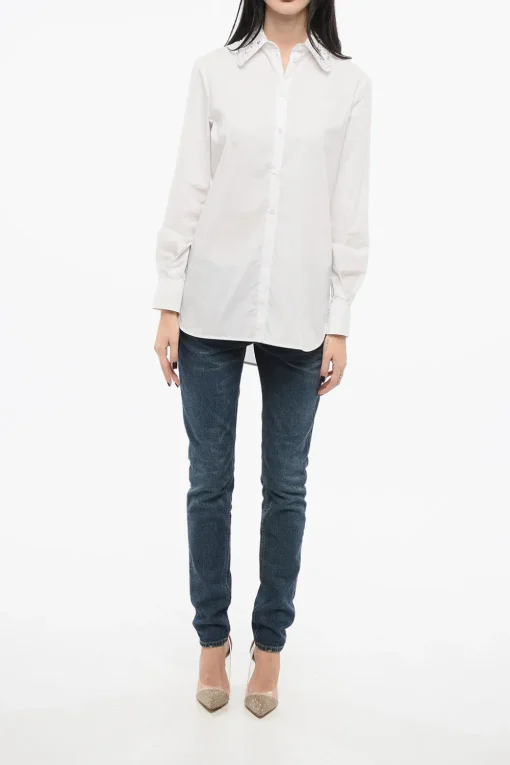 Camicia Over con Colletto Ricamato>Ermanno Scervino Discount