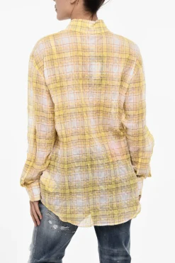 Camicia Oversize a Quadri>Dsquared2 Discount