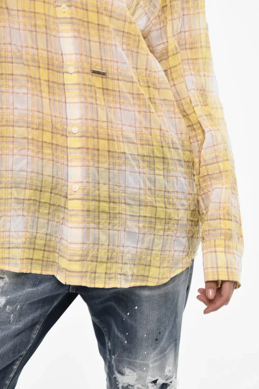 Camicia Oversize a Quadri>Dsquared2 Discount