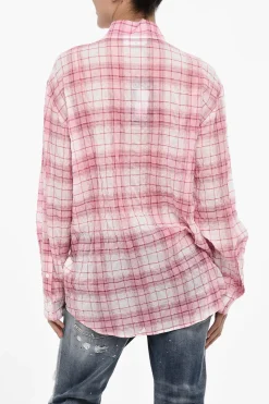 Sale Camicia Oversize a Quadri Donna Camicie