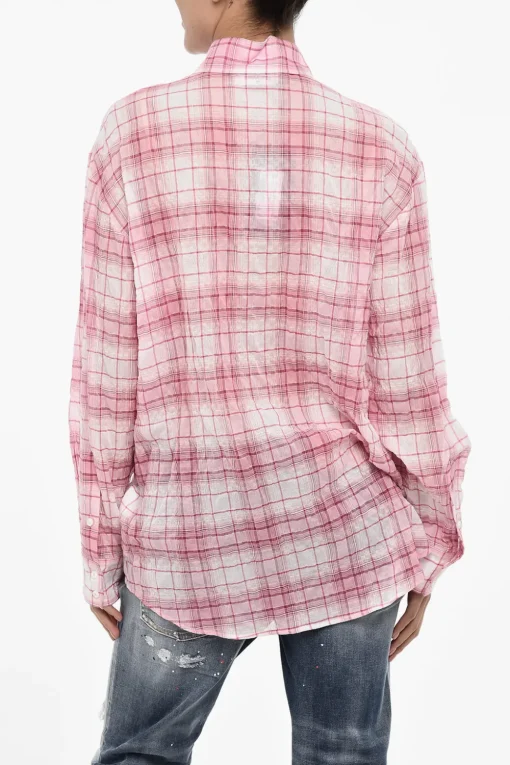 Sale Camicia Oversize a Quadri Donna Camicie