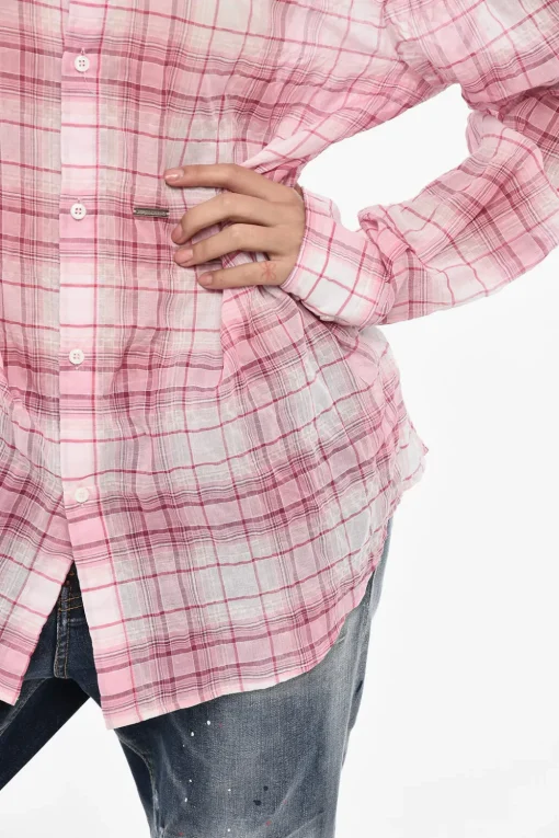 Sale Camicia Oversize a Quadri Donna Camicie