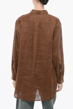 New Camicia Oversize in Lino Donna Camicie