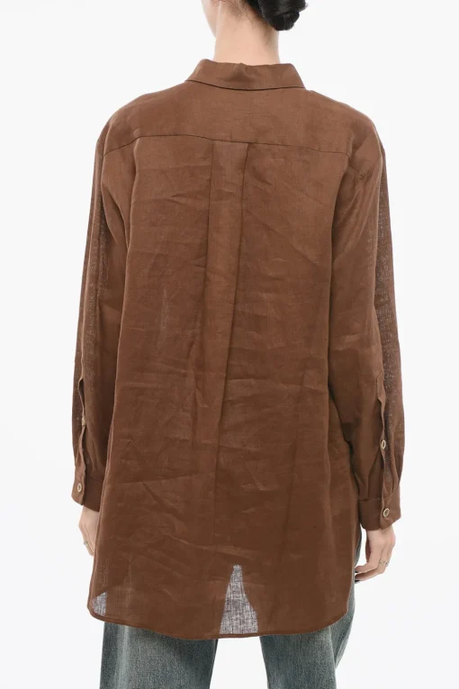 New Camicia Oversize in Lino Donna Camicie