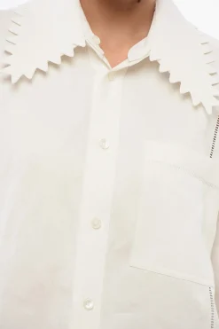 Camicia Oversize in Lino con Collo Ricamato></noscript>Bottega Veneta Best