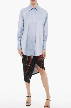 Online Camicia Oversize in Satin Donna Camicie