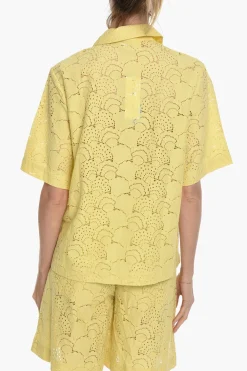 Fashion Camicia Oversize KAREN In Pizzo a Manica Corta Donna Camicie