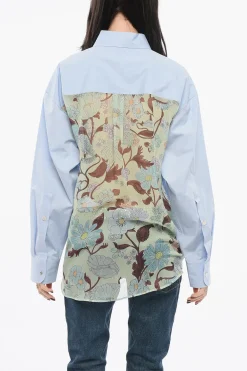 Sale Camicia Oversized con Dettaglio in Chiffon Donna Camicie