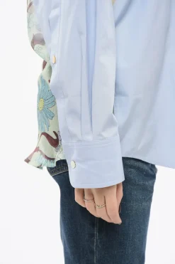 Sale Camicia Oversized con Dettaglio in Chiffon Donna Camicie