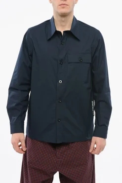 Hot Camicia PIKE In Cotone con Taschino e Bottoni a Contrasto Uomo Camicie
