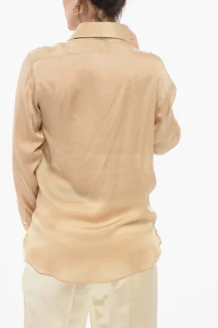 Hot Camicia Pin-Tuck In Seta Donna Camicie