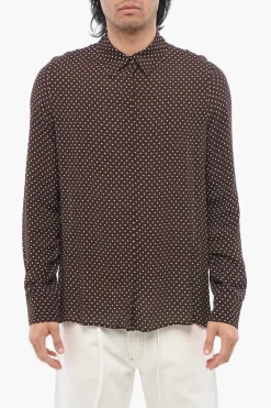 Camicia RAPPO a Pois con Abbottonatura Nascosta>Department 5 Outlet