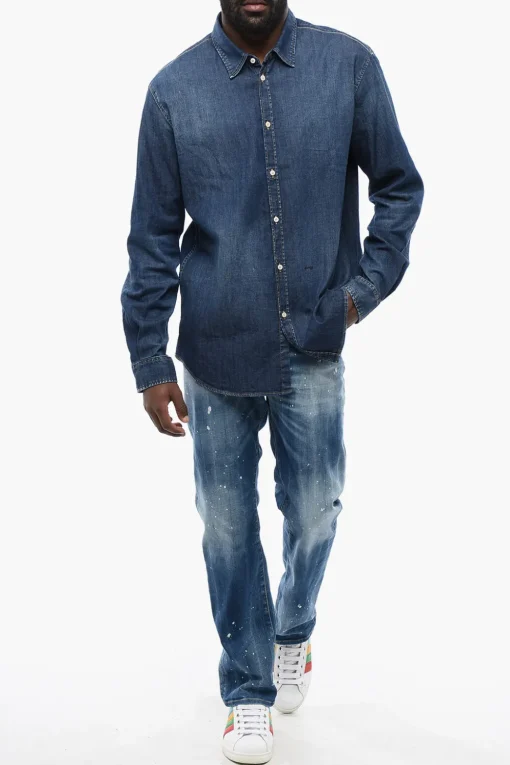 Camicia Relaxed Fit In Chambray>Dsquared2 Clearance