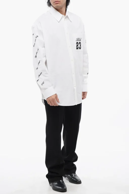 Camicia Ricamata 23 Oversize Fit>Off-White Outlet