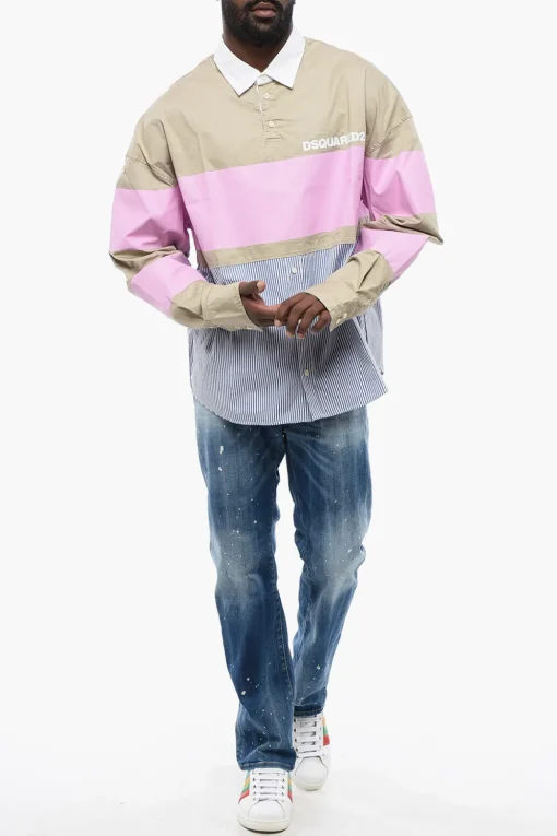 Hot Camicia RUGBY Oversize Fit Doppio Tessuto Uomo Camicie
