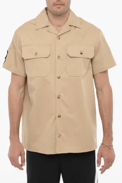 New Camicia Sahariana a Maniche Corte con Doppio Taschino Uomo Camicie