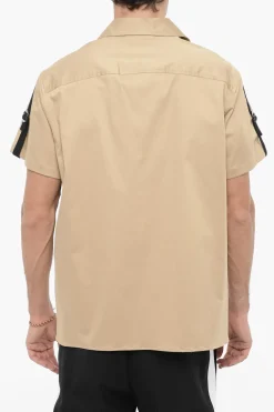 New Camicia Sahariana a Maniche Corte con Doppio Taschino Uomo Camicie