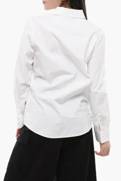 Camicia Sahariana in Cotone con Collo Francese>Woolrich Outlet
