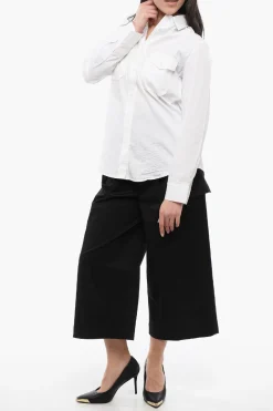 Camicia Sahariana in Cotone con Collo Francese></noscript>Woolrich Outlet
