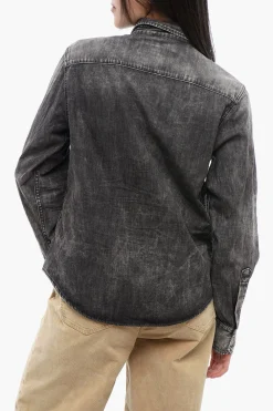Camicia Sahariana POLICEMAN in Denim Stone Washed>Dsquared2 Hot