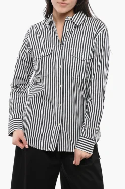 New Camicia Sahariana YARN con Motivo Awning Donna Camicie