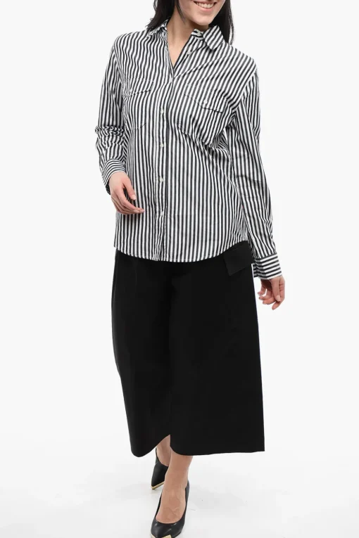 New Camicia Sahariana YARN con Motivo Awning Donna Camicie