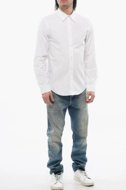 Camicia S-BEN-CL-A in popeline di Cotone a Tinta unita></noscript>Diesel Fashion