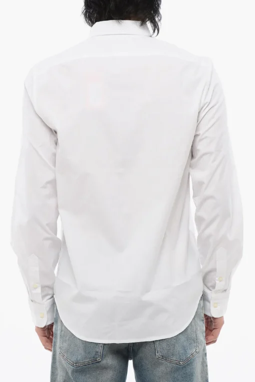 Hot Camicia S-BENNY-A in Popeline di Cotone con Collo Italiano Uomo Camicie