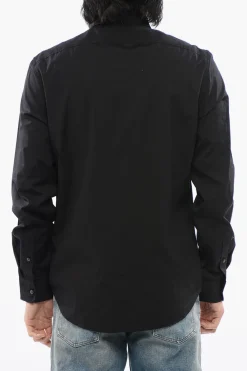 Discount Camicia S-BENNY-A in Popeline di Cotone con Collo Italiano Uomo Camicie