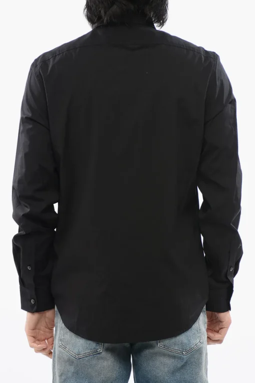 Discount Camicia S-BENNY-A in Popeline di Cotone con Collo Italiano Uomo Camicie