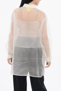 Discount Camicia Sheer in Seta con Canotta Donna Camicie