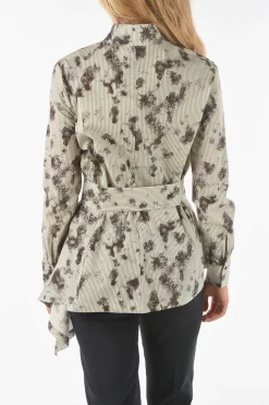 Hot Camicia SIRIO con Collo Mock Neck e Cintura in Vita Donna Camicie