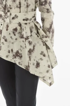 Hot Camicia SIRIO con Collo Mock Neck e Cintura in Vita Donna Camicie