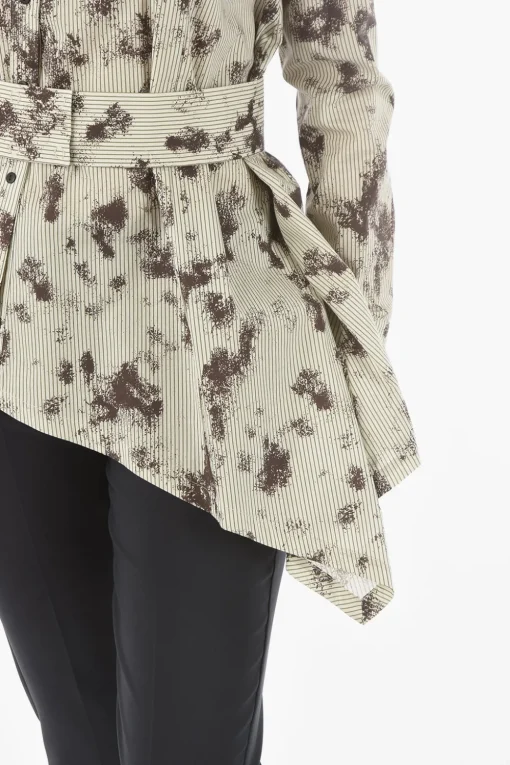 Hot Camicia SIRIO con Collo Mock Neck e Cintura in Vita Donna Camicie