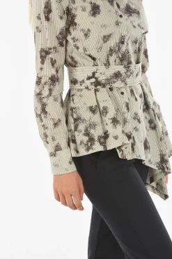 Hot Camicia SIRIO con Collo Mock Neck e Cintura in Vita Donna Camicie