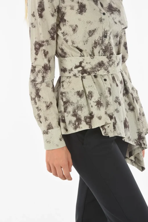 Hot Camicia SIRIO con Collo Mock Neck e Cintura in Vita Donna Camicie