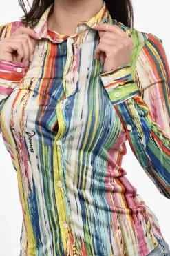 Hot Camicia Slim Fit a Fantasia Donna Camicie
